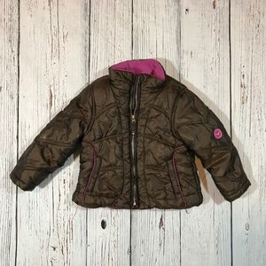 Girls Brown Puffer Coat